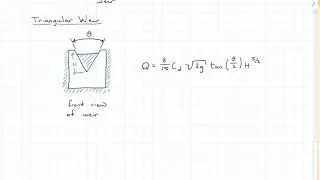 Open Channel Flow - Weirs