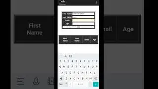 Create data table using html 