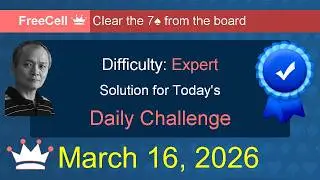 Microsoft Solitaire Collection: FreeCell - Expert - March 16, 2026