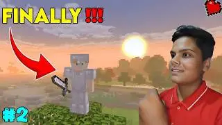 Minecraft Survival Day 2 🗿 Finally Made FULL IRON ARMOR!🔥
