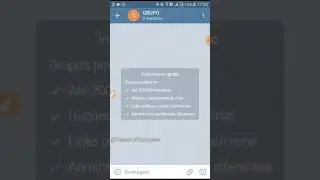 Visibilidade do histórico em grupo do Telegram