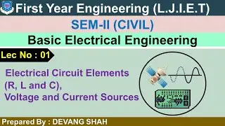Lec-01 Electrical Circuit Elements R,L,C_Volt_Curr Sources| Basic Electrical Engg| First Year Engg