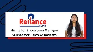 Reliance Retail Hiring Showroom Manager & Customer Sales Associates @RelianceJewelsOfficial