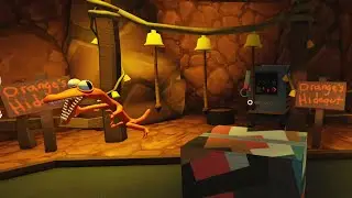 Rainbow Friends Roblox Monsters - How to FEED ORANGE in Orange's hideout [4K]