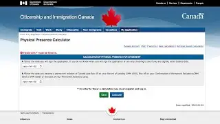 Physical Presence Calculator Canada Citizenship || Step by Step Process