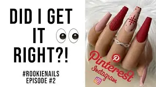 Rookie Nails - Episode 2 | Nude and Red Christmas Nails