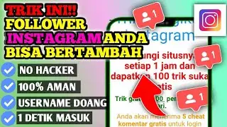 Pake Cara ini!! Followers Instagram Gratis🔥