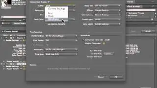 Adobe After Effects CS5 Tutorials - Render & Output, Render Settings Part No.1