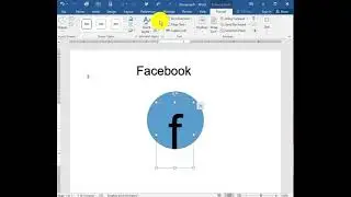 How To Make  A Facebook logo Design In MS Word