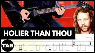 HOLIER THAN THOU Metallica Guitar TAB | Lesson | Tutorial | Cover