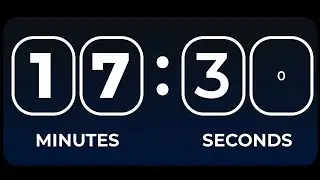 17 Minutes 30 Seconds Timer Count Down Alarm Clock | 1050 Seconds