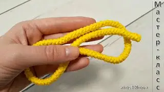 Полый шнур спицами Гусеничка. Мастер-класс. Вязание
