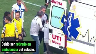 Escalofriante lesión de árbitro en Brasil.