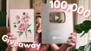Painting peonies & 100,000 subscriber giveaway!