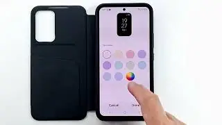 Smart view wallet case for Samsung Galaxy A54 A34 How to customize the clock and settings