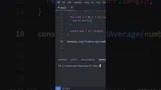 Write a function that finds the average of an array of numbers | JS Exercise 3