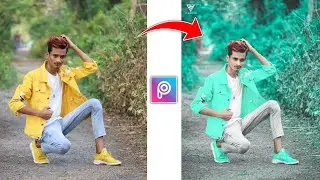 PicsArt Background Color Change Photo Editing | Cyan Color Tone | PicsArt Editing