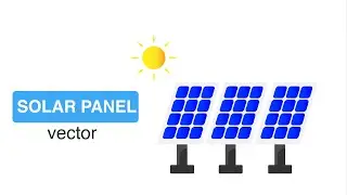 Adobe illustrator: Solar panel vector