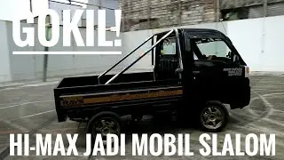 Gokil! Daihatsu Hi-Max jadi mobil slalom