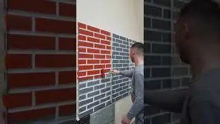 Пример покраски фасадных панелей Royal Brick