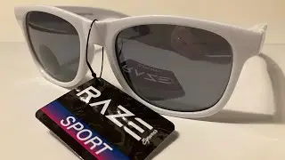 RAZE Eyewear Sunglasses Splash White Smoke Lens Retro Style 58008