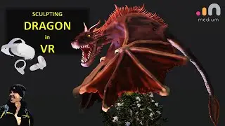 Sculpting 3D Dragon in VR! (Adobe Medium with Oculus Quest 2) My first try ever