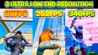 TOP 3 Stetched RESOLUTIONS for LOW END PC in Fortnite! 💜 (ULTRA LOW END RES)