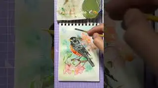 Paint a watercolor bird with me (+free watercolor templates!) #watercolor #art #watercolorpainting