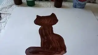 Как нарисовать кошку .