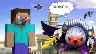 Steve's Elytra Glide vs. Brawl Meta Knight's Glide Comparison