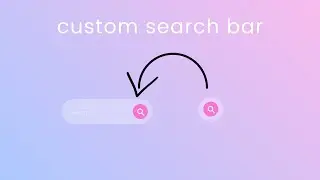 Search bar | how to create custom search bar using html and css