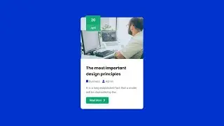 Blog Card With HTML5 CSS3 Responsive | HTML5 CSS3 Blog Card Responsive 