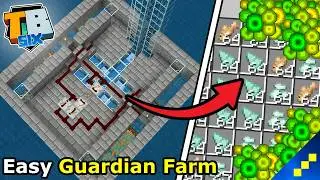 I built an EASY GUARDIAN FARM in Minecraft 1.21 [#TrulyBedrock S6]