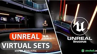 VIRTUAL PRODUCTION SET DOWNLOAD | UNREAL ENGINE | AXIMMETRY | ZERO DENSITY | STOCKEDS.COM |TALK SHOW