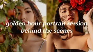 how to take outdoor portraits in golden hour light – photography tutorial & behind the scenes