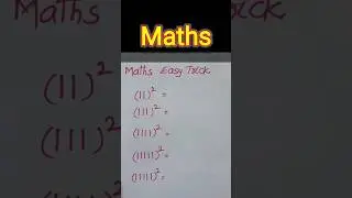 Square Of Number Maths Easy Tricks