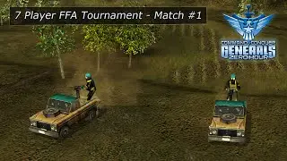 7 Player FFA Tournament Match #1 - AI Scripting Tourny [C&C Generals Zero Hour]