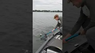 Bass Fishing!! Get in the net… brothers catching fish!!