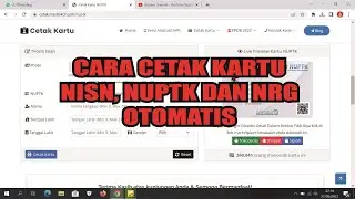 CARA CETAK NISN NUPTK DAN NRG OTOMATIS