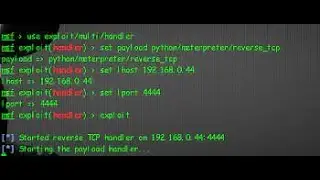Hacking Linux using Payload Python, Opening a Meterpreter listening session and controlling Linux