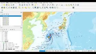 QGISに台風10号の動き（Nowcast）を表示させてみた。/2024年8月29日