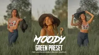 Free Lightroom Preset for lightroom mobile, Moody Green preset- aq editing