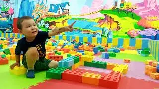 Baby boy with blocks set in the playroom! #brickbuilder #playroom #entertainmentvideo