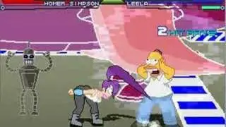 whooh mugen: Homer vs Leela (watch mode)