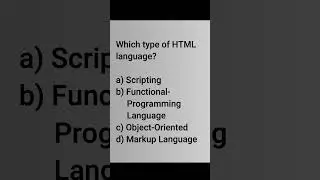 Which type of HTML language? || HTML MCQ #6