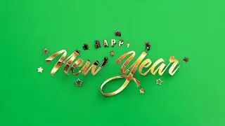Happy new year green screen video 2024 | Happy new year text green screen | New year green screen