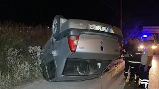 ALKOLLÜ SÜRÜCÜ KAZA YAPTI