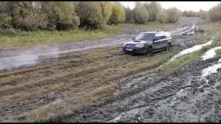 Нива 2121 вытаскиваем субару