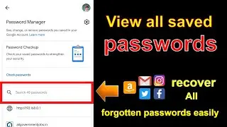 how to see all your passwords on google chrome | recover all your passwords on google | Th Trickz