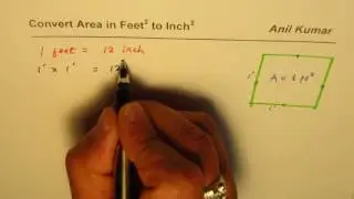 How to Convert Area in Feet Square to Square Inches